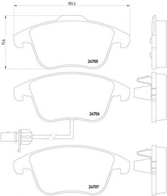 8DB355013861 HELLA klocki hamulcowe przednie tarczowe