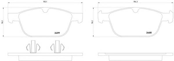8DB355014541 HELLA Klocki hamulcowe przednie tarczowe