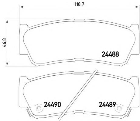 Okładziny (klocki) do hamulców tarczowych tylne Hyundai/Kia 583024AA00 cena, od 19,99 USD