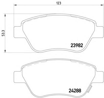 93169174 Opel Klocki hamulcowe przednie tarczowe