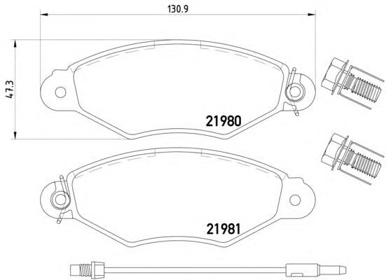 7701209117 Renault (RVI) Klocki hamulcowe przednie tarczowe