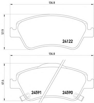Klocki hamulcowe przednie tarczowe Toyota 0446502330 cena, od 25,45 USD