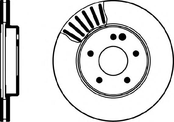 Tarcza hamulcowa przednia A2024210912 Mercedes