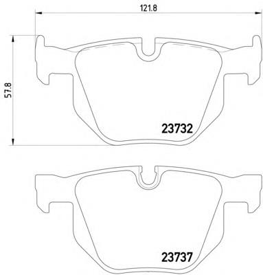 Okładziny (klocki) do hamulców tarczowych tylne BMW 34212339290 cena, od 25,35 USD