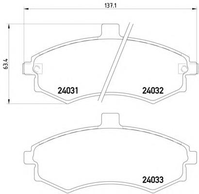 Klocki hamulcowe przednie tarczowe Hyundai/Kia 581012DA40