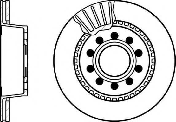 857615601 VAG Tarcza hamulcowa tylna