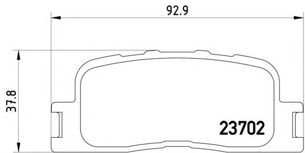 Okładziny (klocki) do hamulców tarczowych tylne Toyota 0446621010 cena, od 17,09 USD