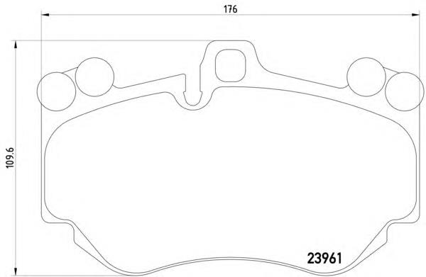 Klocki hamulcowe przednie tarczowe Porsche 95535193950 cena, od 125,86 USD