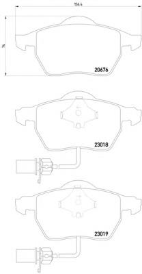 Klocki hamulcowe przednie tarczowe 4B0698151AB VAG