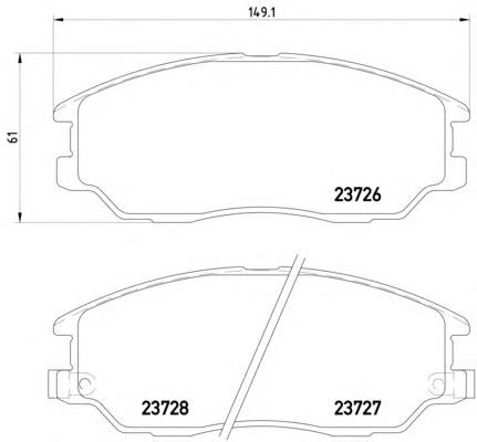 Klocki hamulcowe przednie tarczowe 4813A21100 Hyundai/Kia