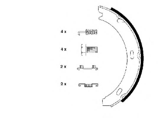 Klocki hamulca ręcznego Mercedes 1244200720 cena, od 17,09 USD