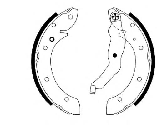 8DB355001-241 HELLA klocki hamulcowe tylne bębnowe