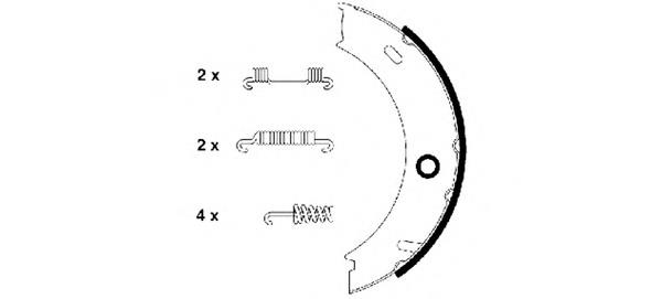 Klocki hamulca ręcznego Mercedes A0024205920