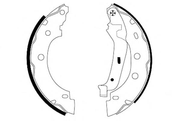 8671020704 Renault (RVI) Klocki hamulcowe tylne bębnowe