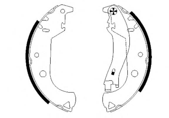 Klocki hamulcowe tylne bębnowe 77362452 Fiat/Alfa/Lancia