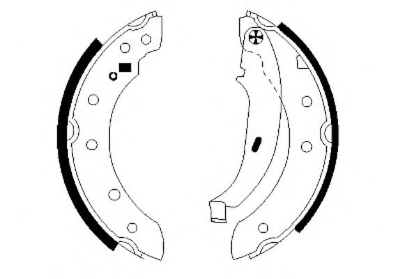 Klocki hamulcowe tylne bębnowe Renault (RVI) 6001547630