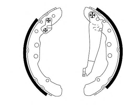 Klocki hamulcowe tylne bębnowe 443609525A VAG