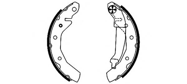 Klocki hamulcowe tylne bębnowe General Motors 96446178 cena, od 20,48 USD