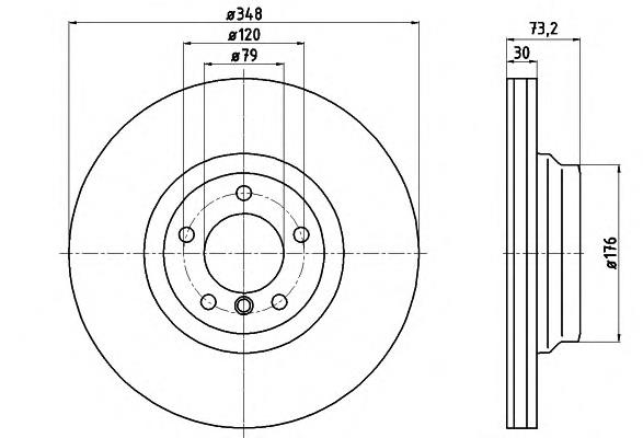 8DD 355 113-531 HELLA tarcza hamulcowa przednia