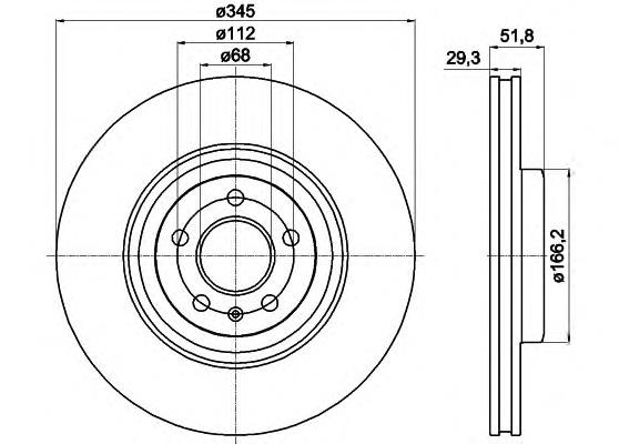 8DD 355 113-951 HELLA tarcza hamulcowa przednia