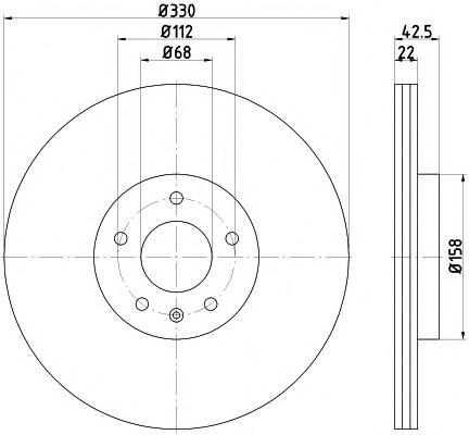 Tarcza hamulcowa tylna 43909 Febi