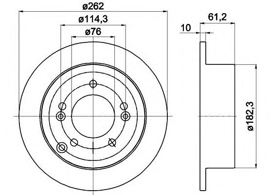 8DD355113641 HELLA tarcza hamulcowa tylna