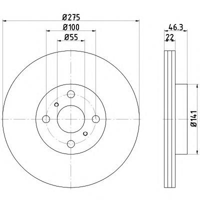 435120D100 Toyota Tarcza hamulcowa przednia