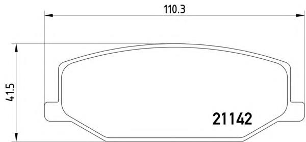 5520070812DOT Suzuki Klocki hamulcowe przednie tarczowe