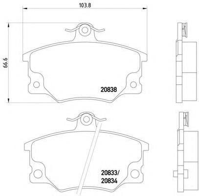 795121 Fiat/Alfa/Lancia Klocki hamulcowe przednie tarczowe