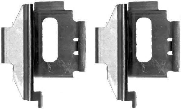 Zestaw sprężynek do mocowania klocków tarczowych przednich Mercedes 0004217091 cena, od 5,69 USD