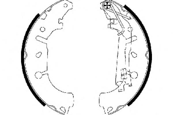 Klocki hamulcowe tylne bębnowe 77364264 Fiat/Alfa/Lancia