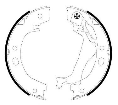 Klocki hamulcowe tylne bębnowe 0449502120 Toyota