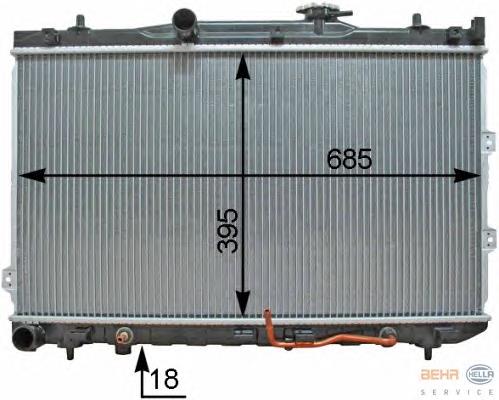  Chłodnica silnika KIA Spectra 