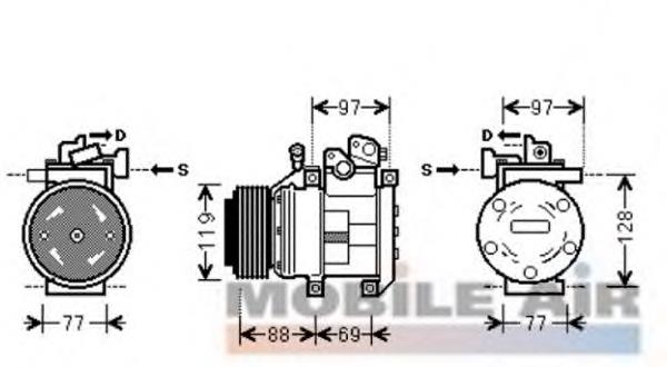 Sprężarka klimatyzacji 10PA170 Hyundai/Kia