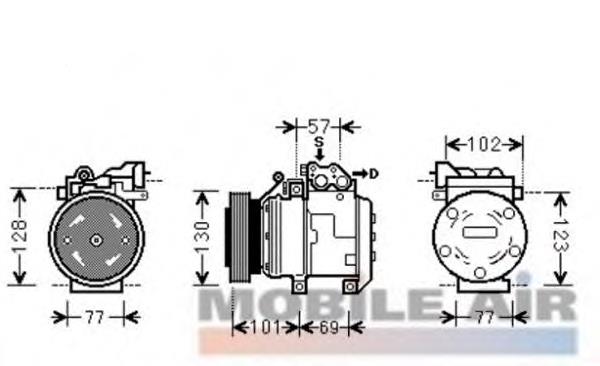 Sprężarka klimatyzacji Hyundai/Kia 2K52Y61450 cena, od 125,99 USD