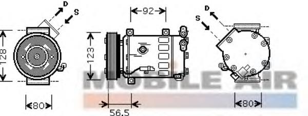 Sprężarka klimatyzacji Peugeot/Citroen 00006453ZC cena, od 79,50 USD