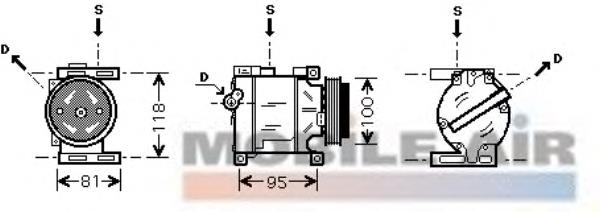 Sprężarka klimatyzacji Ford 5A7875000 cena, od 27,55 USD