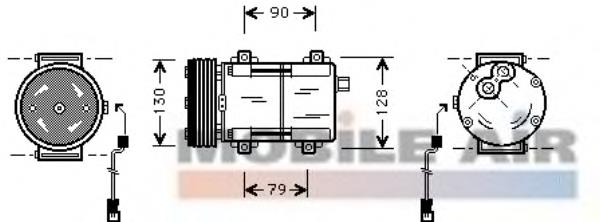 Do koszyka YC1H19D629AB Ford Sprężarka klimatyzacji