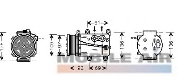 Sprężarka klimatyzacji Ford 4094079