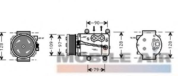 Sprężarka klimatyzacji Ford 1016001001