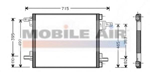 Chłodnica klimatyzacji Mercedes A1638300370 cena, od 112,37 USD
