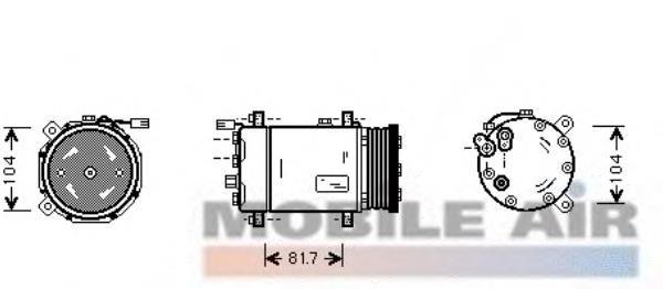 Sprężarka klimatyzacji VAG SD6V121410