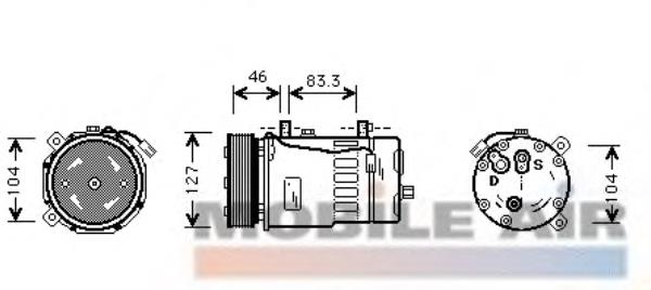 Sprężarka klimatyzacji 7D0820805KV VAG