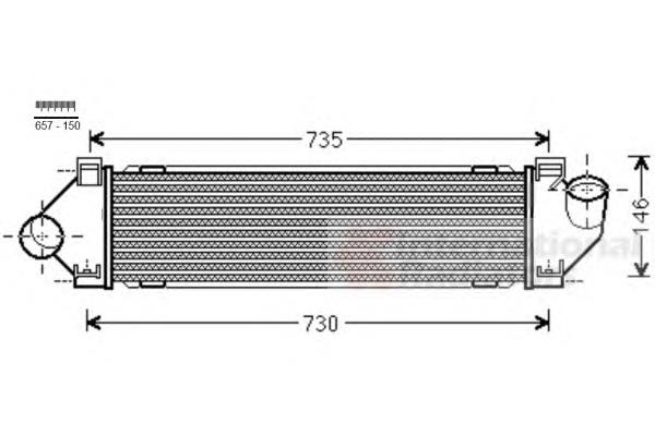 Do koszyka 6G919L440AF Ford Chłodnica intercoolera