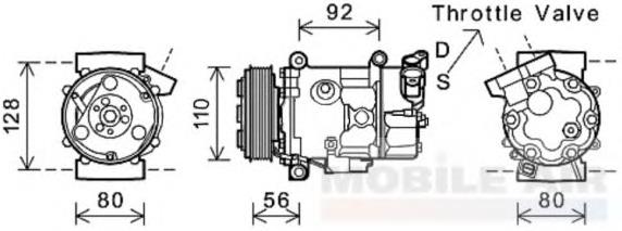 Sprężarka klimatyzacji Sanden SD6V121929E cena, od 317,22 USD