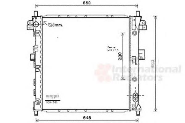  Chłodnica silnika SsangYong Kyron 