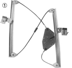 Mechanizm podnoszenia szyby drzwi przednich lewych 2117200146 Mercedes