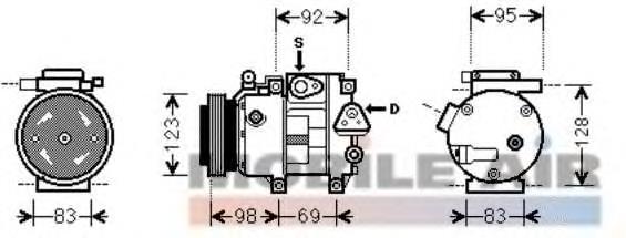 Sprężarka klimatyzacji Hyundai/Kia AN6CA06