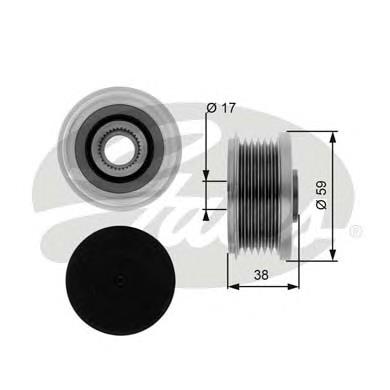 Koło pasowe alternatora Citroen C5 (TD/X7)