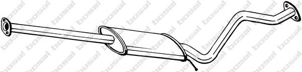 Tłumik, środkowa część 285357 Bosal